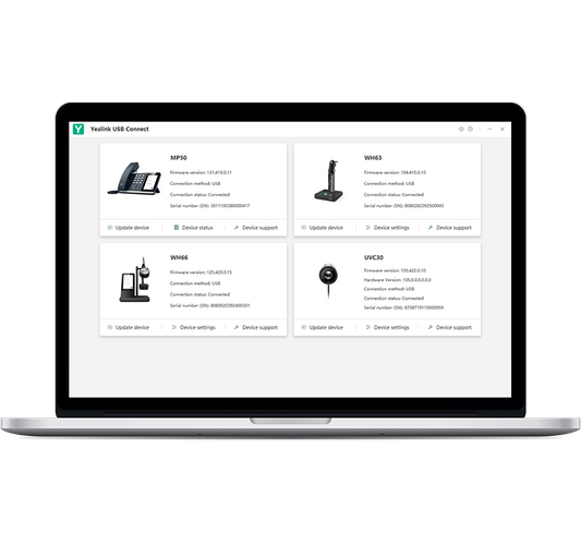 Yealink USB Connect software interface