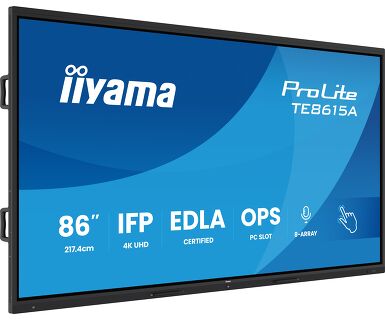 iiyama 86" 4K UHD Google EDLA Certified IFP – Where Design Meets Performance interactive flat panel
