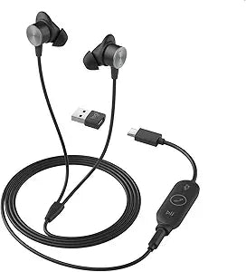 Logitech Zone Wired Earbuds with Noise Cancelling Mic accessory