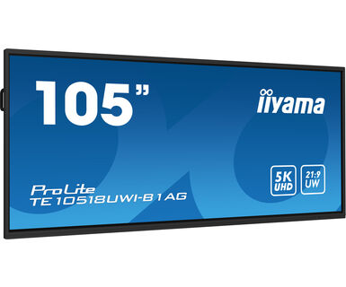iiyama 105" Ultra-wide 5K UHD with 21:9 panoramic view interactive flat panel