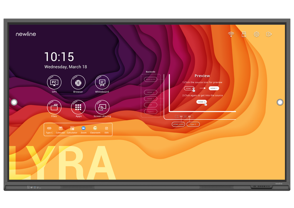Newline Lyra QAS Interactive Flat Panel