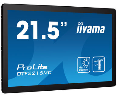 iiyama 21.5" high-brightness with 10 touch points PCAP touch technology for outdoor applications interactive flat panel