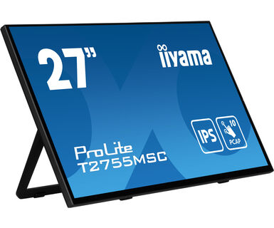 iiyama 27" Optical Bonded PCAP 10pt monitor with IPS technology, edge-to-edge glass design, anti-fingerprint coating an…