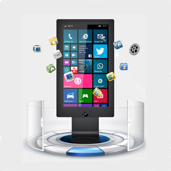 Trend TD-215SKF3 21.5-inch digital signage kiosk with hand sanitizer dispenser