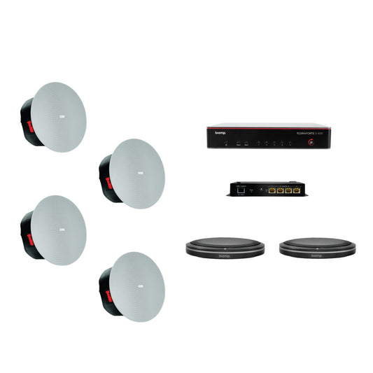 Biamp MRB-L-X400-T-CIC6 Meeting Room Bundle with DSP and microphones