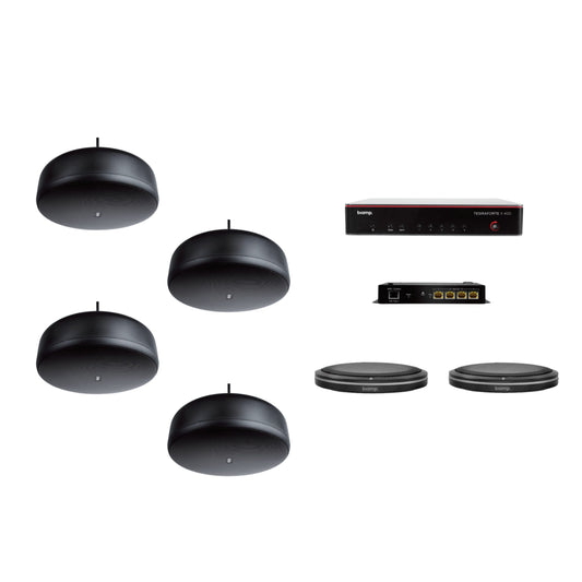 Biamp MRB-L-X400-T-P6SM Meeting Room Bundle video conferencing system components