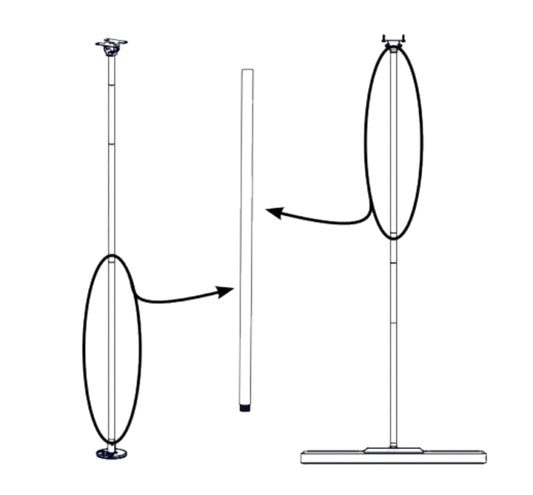 Biamp Parlé PMA 2000-PE Pole Extension Kit model 910-01859