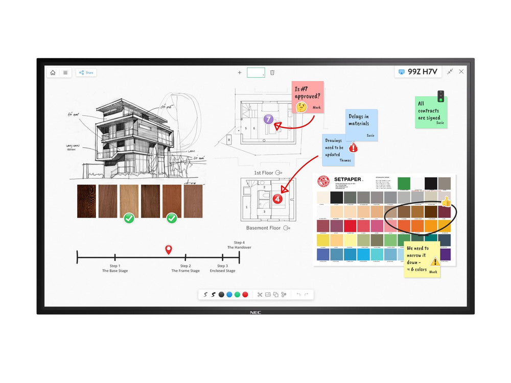 شاشة تفاعلية إن إي سي (NEC) MultiSync M551 IGB مقاس 55 بوصة