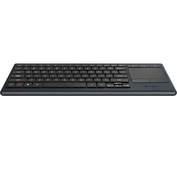 Logitech K830 Illuminated Keyboard – Wireless Backlit Keyboard with Touchpad for Home Entertainment