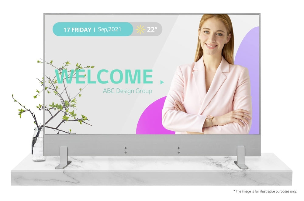 شاشة عرض رقمية إل جي (LG) 55EW5G-A شفافة بتقنية OLED بحجم 55 بوصة