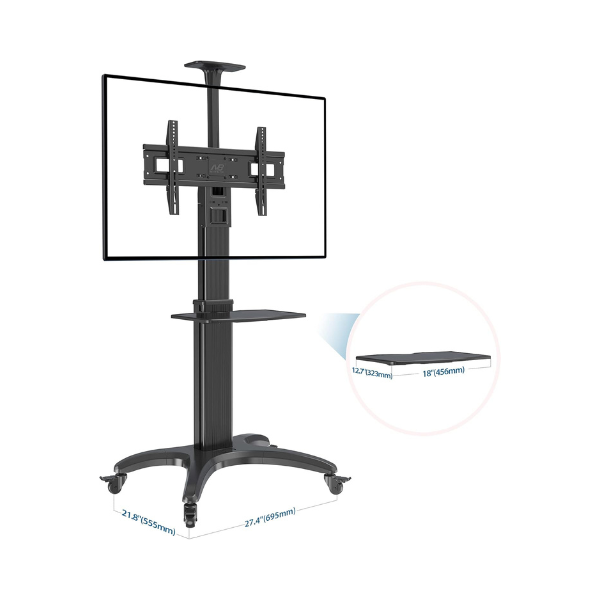 North Bayou AVF1500-50-1P Mobile TV Cart – Versatile Display Solution for Medium to Large Screens
