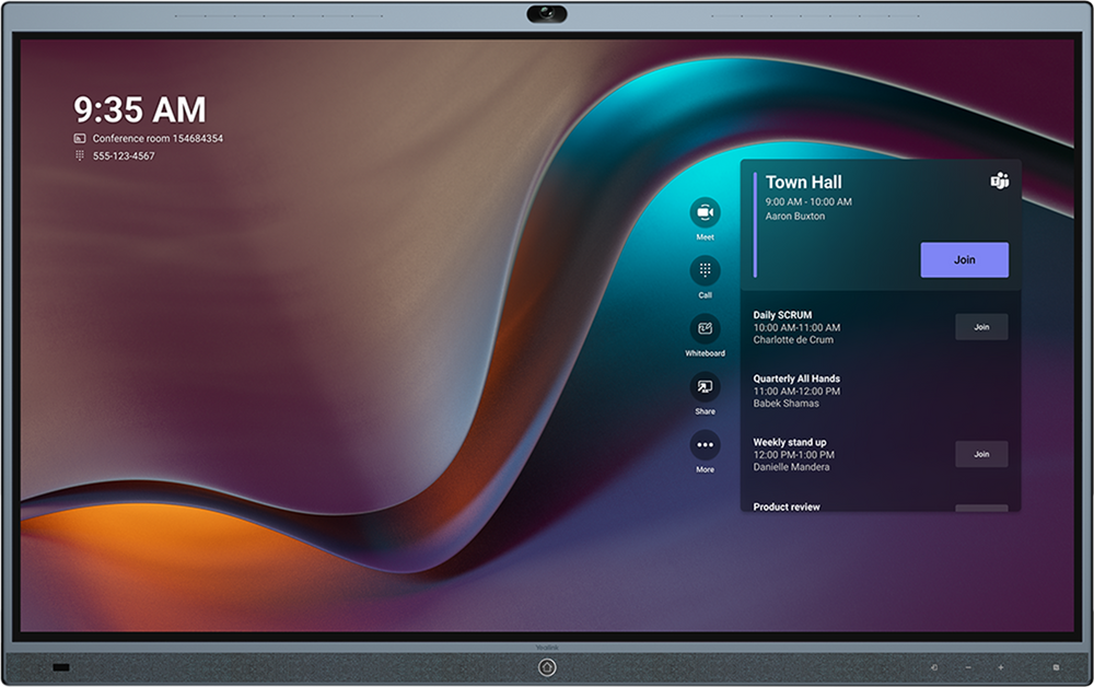 Yealink MeetingBoard 65-inch Interactive Flat Panel – Microsoft Teams Rooms
