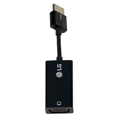 LG Black HDMI to VGA Laptop Cable