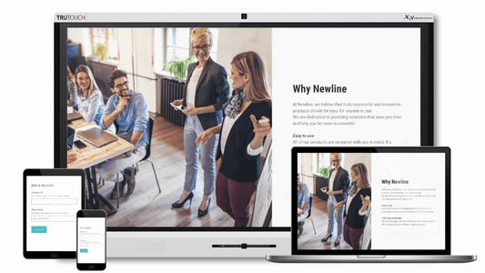 Newline Cast interactive panel software interface