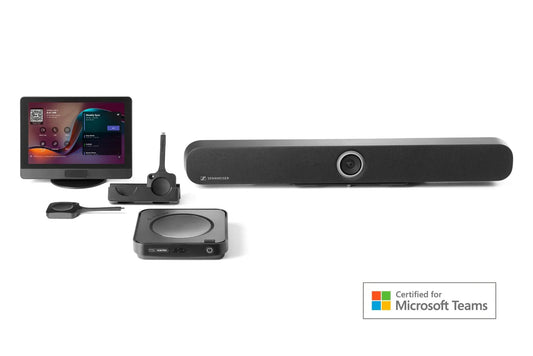 Barco ClickShare Hub Pro + Sennheiser TeamConnect Bar M video conferencing system