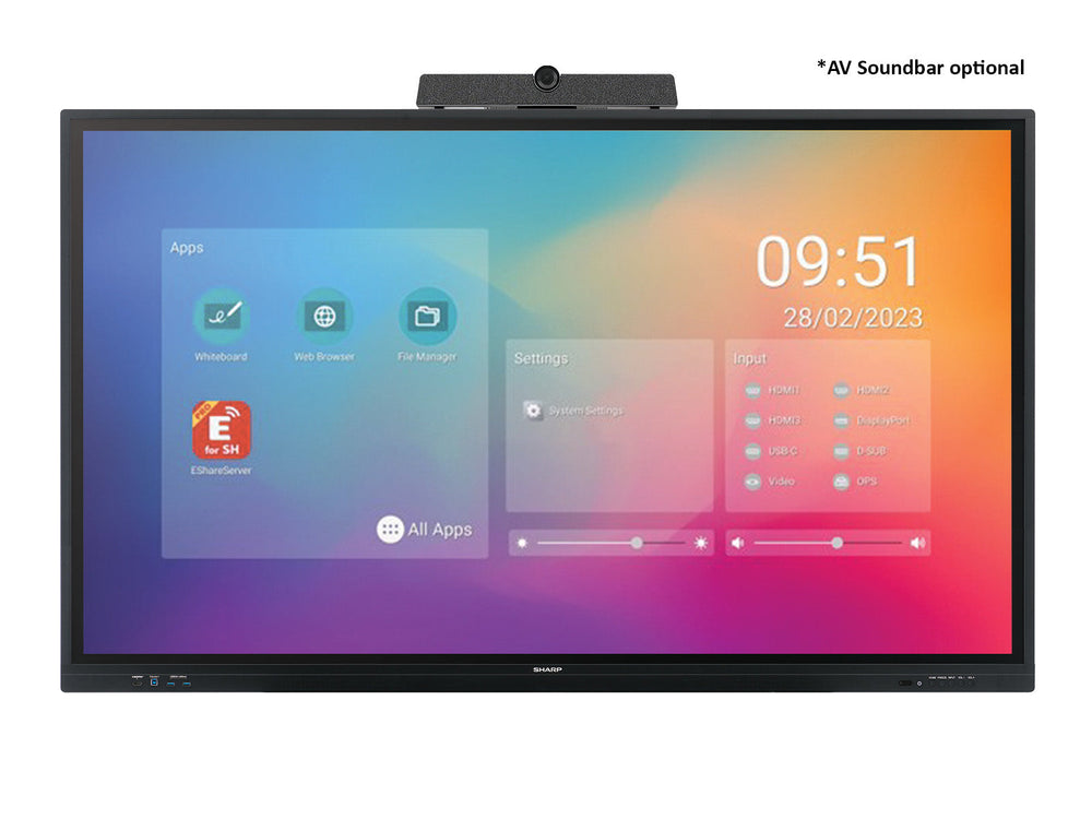 Écran plat interactif Sharp PN-LC Series 75 pouces – PN-LC752