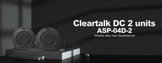 Angekis Cleartalk DC 2 Units ASP-04D-2 Wireless Conference Speakerphone