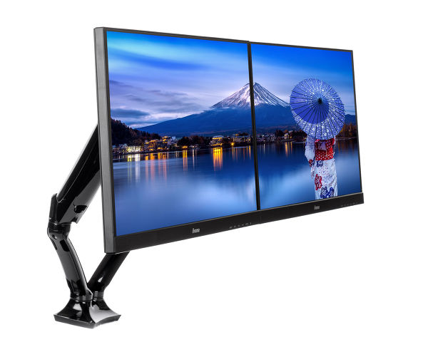 iiyama Sleek and Stylish Dual Gas Spring Arm