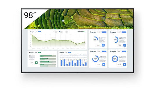 Sony FW-98BZ30L 98-inch 4K digital signage display front view