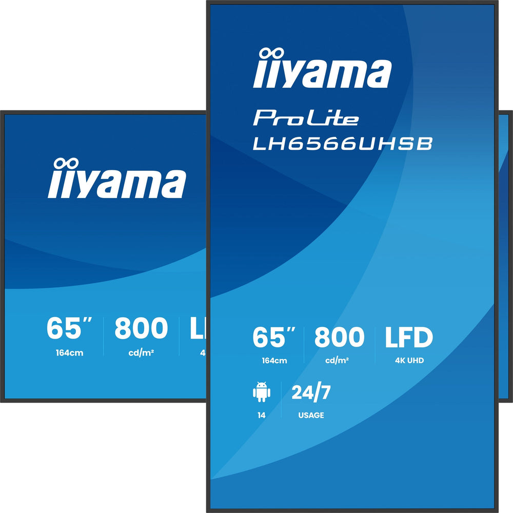 Écran de signalisation numérique iiyama ProLite LH6566UHSB-B1AG de 65 pouces