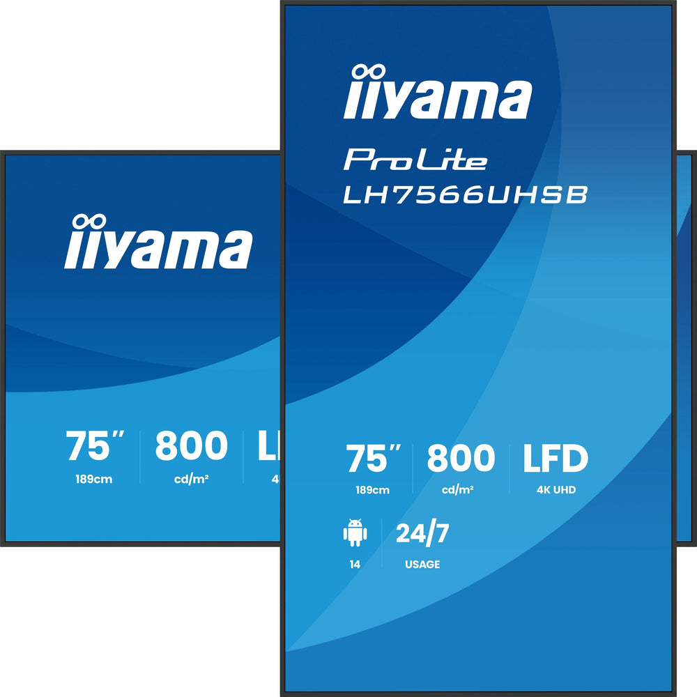 iiyama ProLite LH7566UHSB 75-inch Digital Signage Display