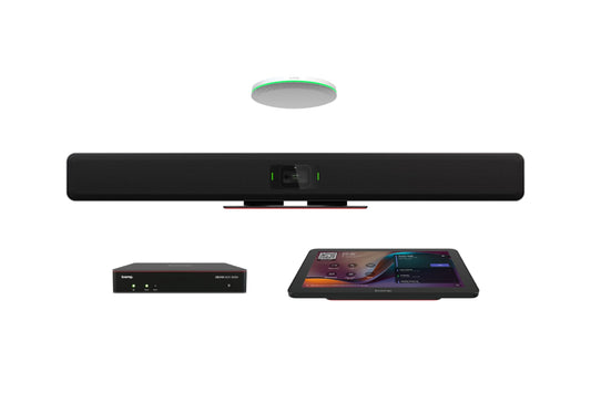 Biamp Devio UCX 3000 video conferencing system bundle with VBC2800 bar and DCM-X microphone