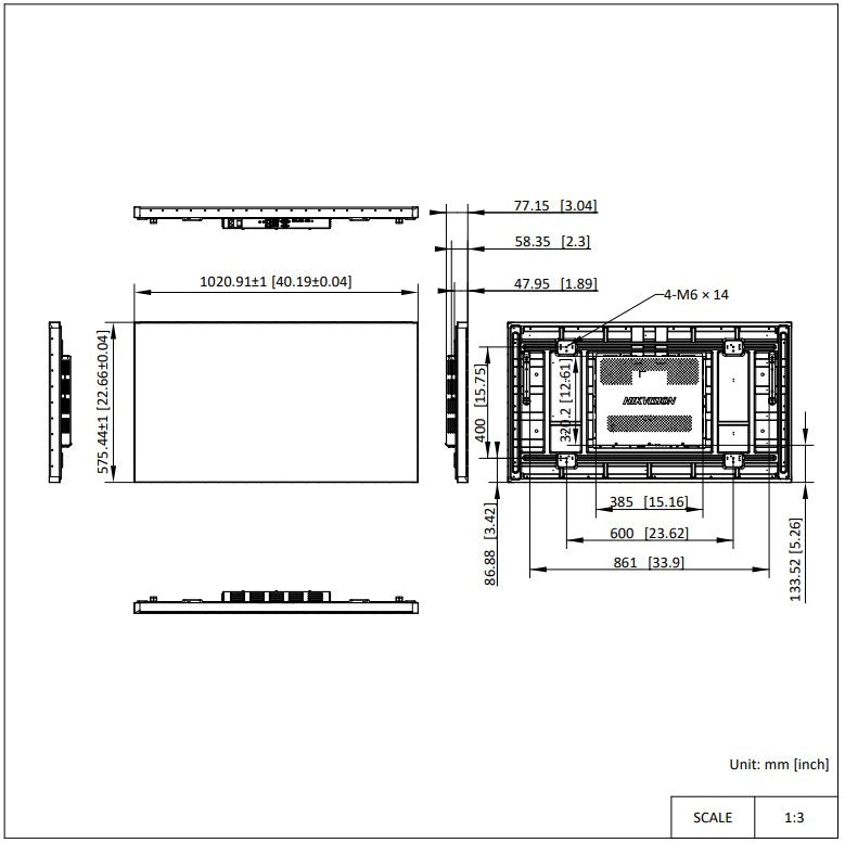 Hikvision Mirror Series 46-inch Video Wall Display – DS-D2046TL-2B
