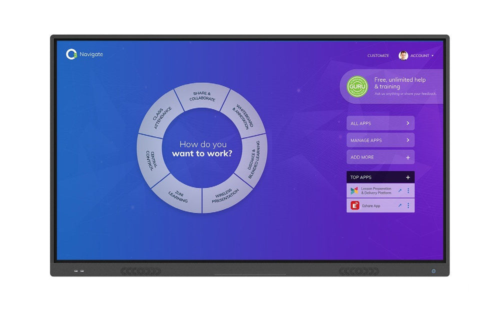 OneScreen Hubware H6 Education 75" Panneau Plat Interactif