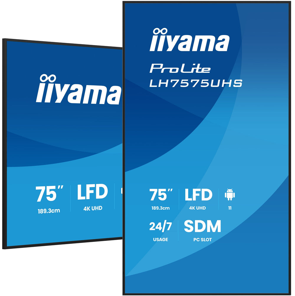 Écran de signalisation numérique iiyama ProLite LH7575UHS de 75 pouces