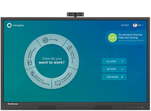 OneScreen T6 75" 4K UHD – Seamless Collaboration for Modern Workspaces interactive flat panel