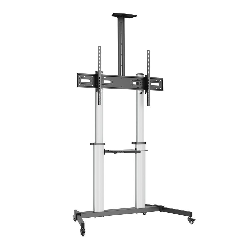 عربة تلفزيون متنقلة كبيرة الحجم VSYS VFS44-610TW لشاشات 60"–100"، 100 kg