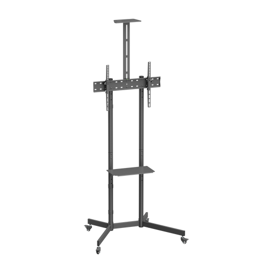 VSYS VTL-1042T economy mobile TV cart with camera shelf, front view